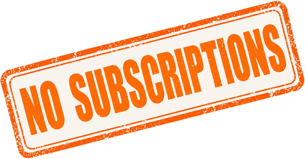 No subscriptions stamp